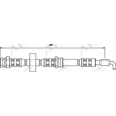 HOS3633 APEC Тормозной шланг