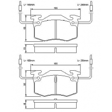 0 986 466 350 BOSCH Комплект тормозных колодок, дисковый тормоз