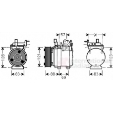 8200K258 VAN WEZEL Компрессор, кондиционер