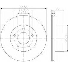 8DD 355 115-901 HELLA Тормозной диск