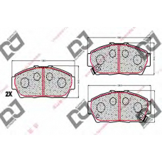 BP1751 DJ PARTS Комплект тормозных колодок, дисковый тормоз