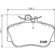 8DB 355 018-041 HELLA Комплект тормозных колодок, дисковый тормоз