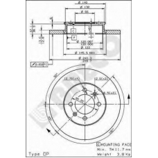 BS 7340 BRECO Тормозной диск