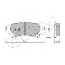 822-939-0 CIFAM Комплект тормозных колодок, дисковый тормоз