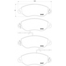 MDB2593 DON Комплект тормозных колодок, дисковый тормоз