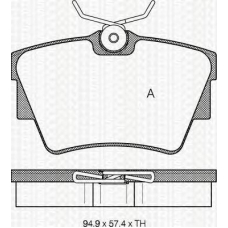8110 10530 TRIDON Brake pads - rear