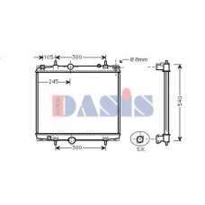 060049N AKS DASIS Радиатор, охлаждение двигателя