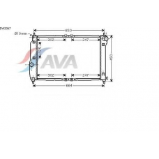 DW2067 AVA Радиатор, охлаждение двигателя