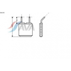 OL6115 AVA Теплообменник, отопление салона