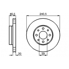 0 986 478 878 BOSCH Тормозной диск