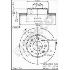 BS 7893 BRECO Тормозной диск