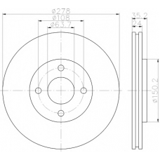 MDC788 MINTEX Тормозной диск