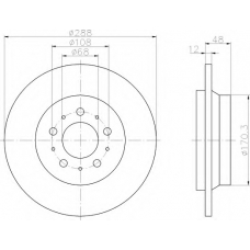 8DD 355 107-081 HELLA Тормозной диск