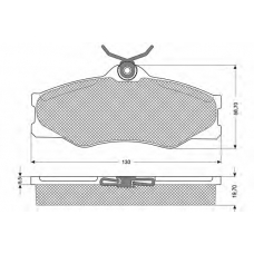 PF1166 PROCODIS FRANCE Комплект тормозных колодок, дисковый тормоз