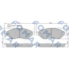 FO 924481 FOMAR ROULUNDS Комплект тормозных колодок, дисковый тормоз