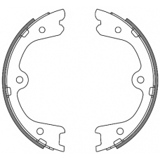 Z4264.00 WOKING Комплект тормозных колодок, стояночная тормозная с
