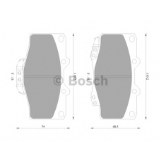 0 986 AB9 154 BOSCH Комплект тормозных колодок, дисковый тормоз