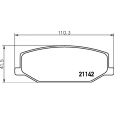 8DB 355 006-161 HELLA Комплект тормозных колодок, дисковый тормоз