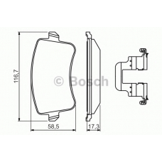 0 986 494 637 BOSCH Комплект тормозных колодок, дисковый тормоз