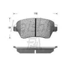 D1261 KAISHIN Комплект тормозных колодок, дисковый тормоз