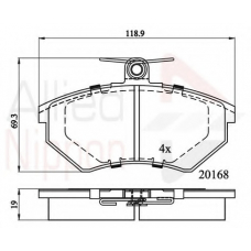 ADB0511 COMLINE Комплект тормозных колодок, дисковый тормоз