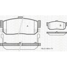 8110 14018 TRIDON Brake pads - rear