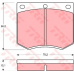 GDB660 TRW Комплект тормозных колодок, дисковый тормоз