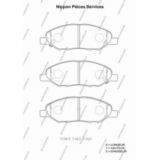 N360N95 NPS Комплект тормозных колодок, дисковый тормоз