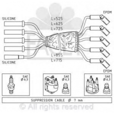 4.8677 FACET Ккомплект проводов зажигания