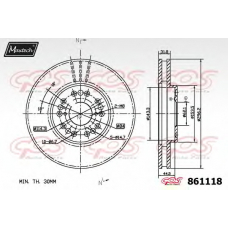 861118.6880 MAXTECH Тормозной диск