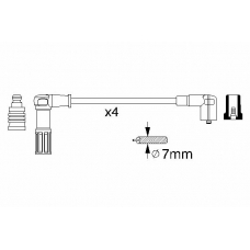 0 356 912 846 BOSCH Комплект проводов зажигания