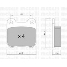 22-0275-1 METELLI Комплект тормозных колодок, дисковый тормоз