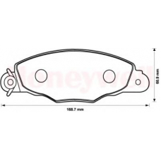 573057B BENDIX Комплект тормозных колодок, дисковый тормоз