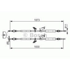 1 987 477 216 BOSCH Трос, стояночная тормозная система