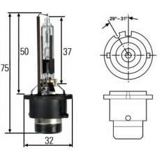 8GS 007 001-151 HELLA Лампа накаливания, фара дальнего света; Лампа нака