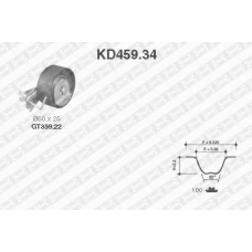KD459.34 SNR Комплект ремня грм