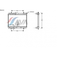 PEA2210 AVA Радиатор, охлаждение двигателя