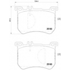 P 50 111 BREMBO Комплект тормозных колодок, дисковый тормоз