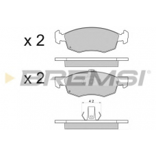 BP2951 BREMSI Комплект тормозных колодок, дисковый тормоз