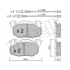 22-0037-1 METELLI Комплект тормозных колодок, дисковый тормоз