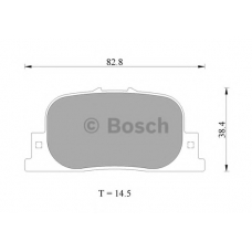 0 986 AB2 654 BOSCH Комплект тормозных колодок, дисковый тормоз