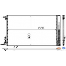 8FC 351 307-631 HELLA Конденсатор, кондиционер