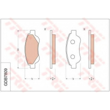 GDB7809 TRW Комплект тормозных колодок, дисковый тормоз