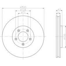 8DD 355 106-821 HELLA Тормозной диск