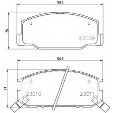 8DB 355 009-831 HELLA Комплект тормозных колодок, дисковый тормоз