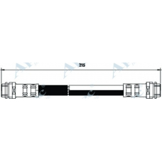 HOS3808 APEC Тормозной шланг