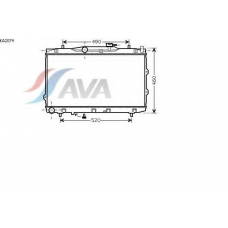 KA2074 AVA Радиатор, охлаждение двигателя