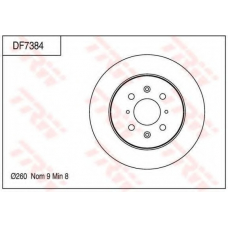 DF7384 TRW Тормозной диск