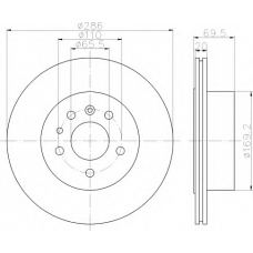 8DD 355 112-491 HELLA Тормозной диск