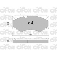 822-014-4 CIFAM Комплект тормозных колодок, дисковый тормоз